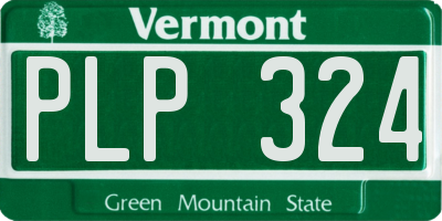 VT license plate PLP324