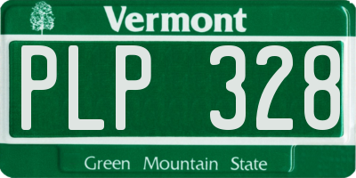 VT license plate PLP328