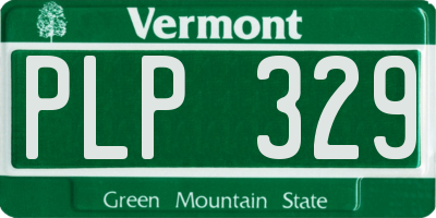 VT license plate PLP329