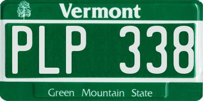 VT license plate PLP338
