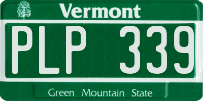 VT license plate PLP339