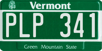 VT license plate PLP341