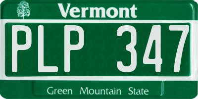 VT license plate PLP347