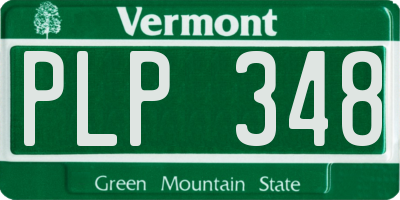 VT license plate PLP348