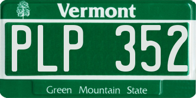 VT license plate PLP352