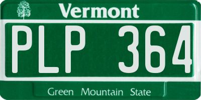 VT license plate PLP364