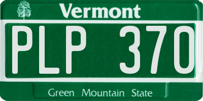 VT license plate PLP370