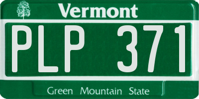 VT license plate PLP371