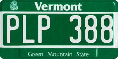 VT license plate PLP388