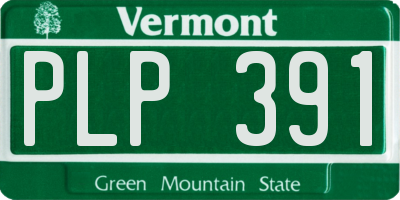 VT license plate PLP391