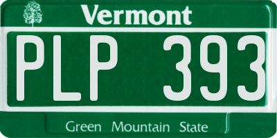 VT license plate PLP393