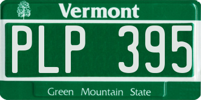 VT license plate PLP395