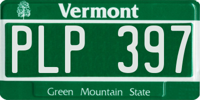 VT license plate PLP397