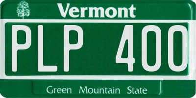 VT license plate PLP400