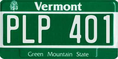 VT license plate PLP401