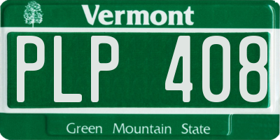 VT license plate PLP408