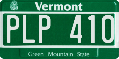 VT license plate PLP410