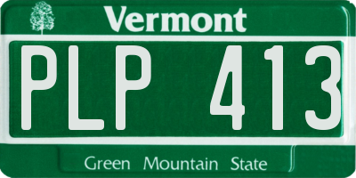 VT license plate PLP413