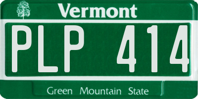 VT license plate PLP414