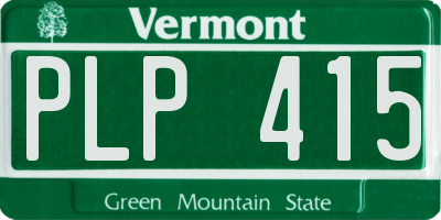 VT license plate PLP415