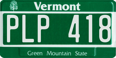 VT license plate PLP418