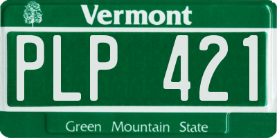 VT license plate PLP421