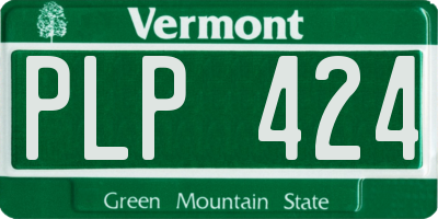 VT license plate PLP424