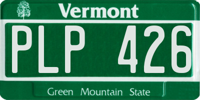 VT license plate PLP426