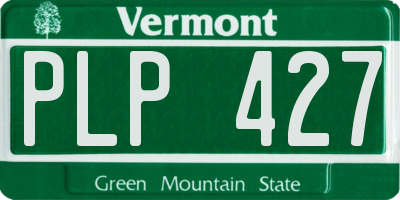 VT license plate PLP427