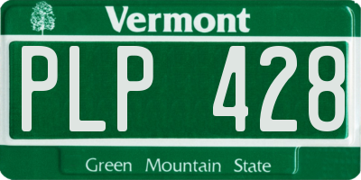 VT license plate PLP428