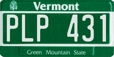VT license plate PLP431