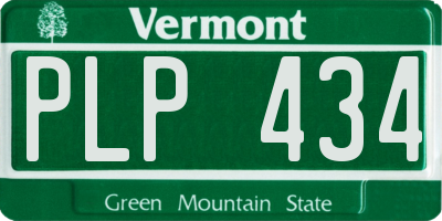 VT license plate PLP434