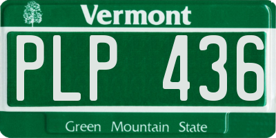 VT license plate PLP436