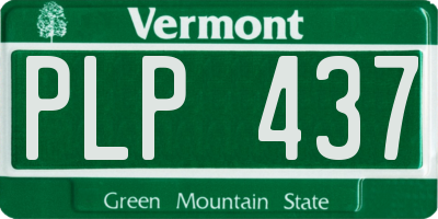 VT license plate PLP437