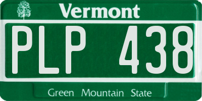 VT license plate PLP438