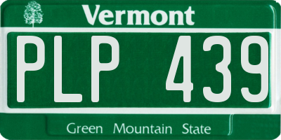 VT license plate PLP439