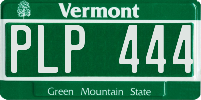 VT license plate PLP444