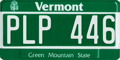 VT license plate PLP446