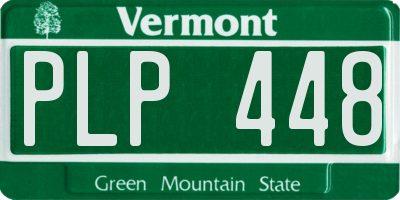 VT license plate PLP448