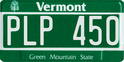 VT license plate PLP450