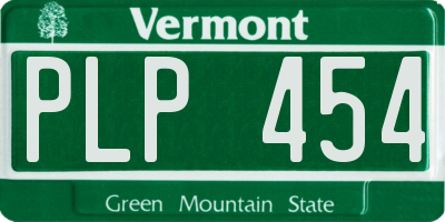 VT license plate PLP454
