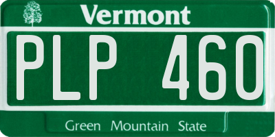 VT license plate PLP460