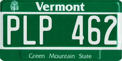 VT license plate PLP462