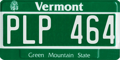 VT license plate PLP464