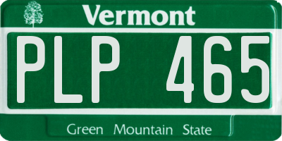 VT license plate PLP465
