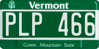 VT license plate PLP466