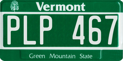 VT license plate PLP467