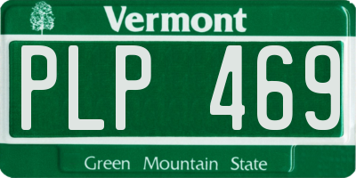 VT license plate PLP469