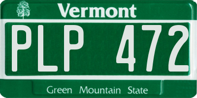 VT license plate PLP472