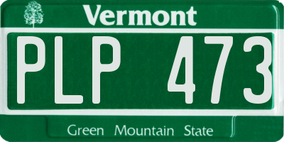 VT license plate PLP473